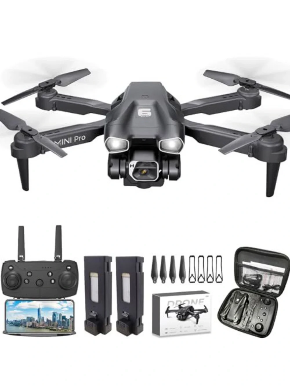 Foldable Camera Drone with Remote - Dark Gray